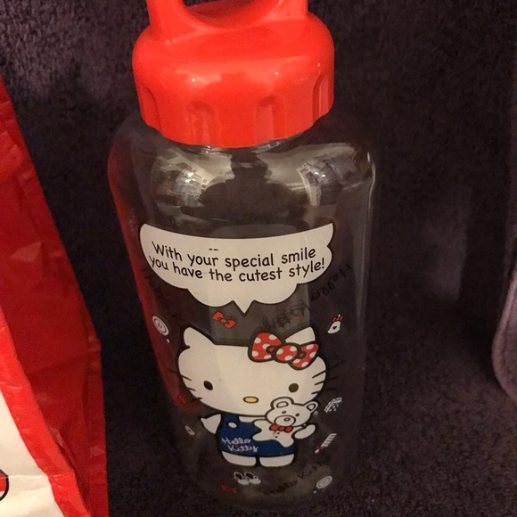 Sanrio Hello Kitty Plate Water Bottle Musubi Rice Maker Lunch Bag Set 5 Pc - Picture 5 of 13